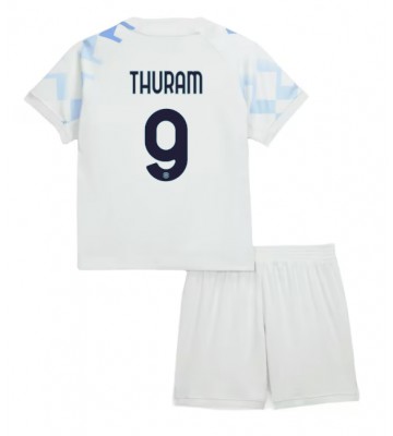 Inter Milan Marcus Thuram #9 Udebanetrøje Børn 2025-26 Kortærmet (+ Korte bukser)